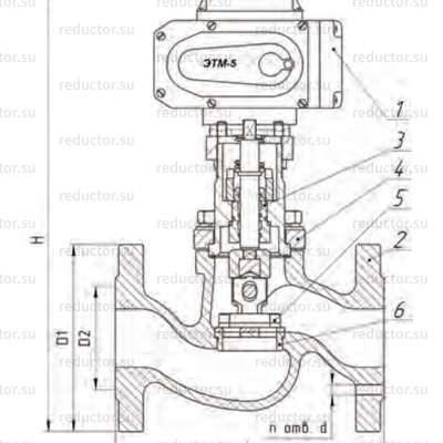 Клапан питания котлов КРП-50Мд с ЭИМ ЭТМ