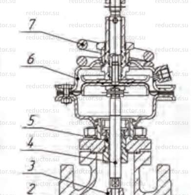 Клапан регулирующий РК —  Исполнение нормально открытое (НО) конструкция односедельная