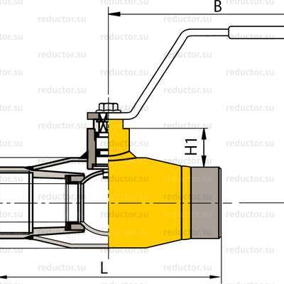 Чертёж крана NAVAL DN 15-50 для газа внутренняя резьба/внутренняя-резьба