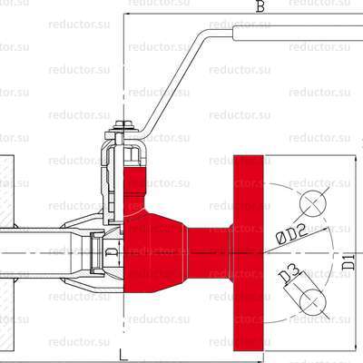 Чертёж крана NAVALSTEAM DN 15-250 для пара фланцевый
