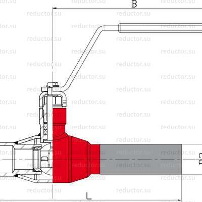 Чертёж крана NAVALSTEAM DN 15-50 для пара внутренняя резьба/приварка