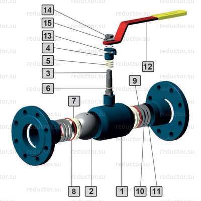 Кран неполнопроходной Маршал 11с67п 2ЦФ.01.1 — Конструкция