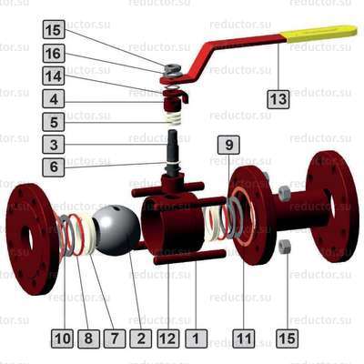 Кран неполнопроходной Маршал 11с67п 5СФ.00.1 — Конструкция