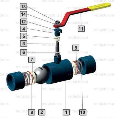 Кран неполнопроходной Маршал 11с67п ЦР.00.1 — Конструкция
