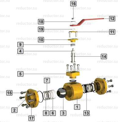 Кран неполнопроходной Маршал 11с67п РР.01.1 — Конструкция