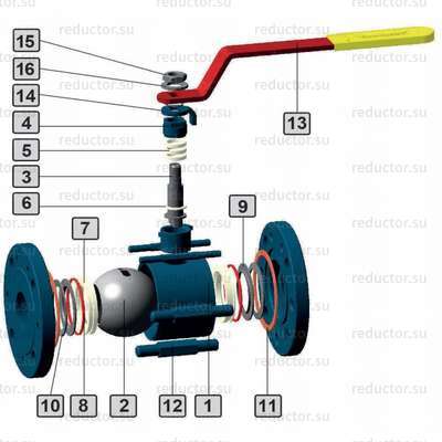 Кран неполнопроходной Маршал 11с67п СУФ.01.1 — Конструкция