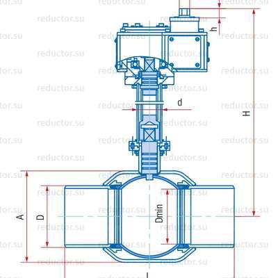 Кран полнопроходной Маршал 10нж45фт 3ЦП.01.3 — Габаритные и присоединительные размеры