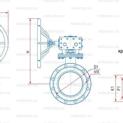 Кран полнопроходной Маршал 10нж45фт ЦФ.01.3 — Габаритные и присоединительные размеры