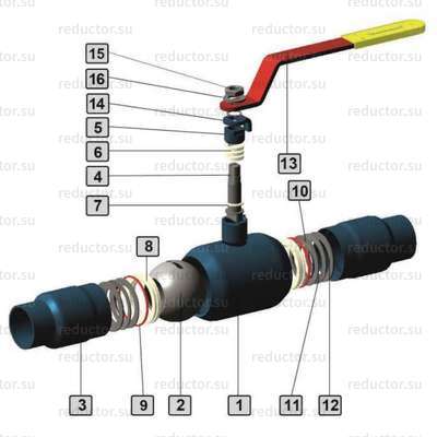 Кран полнопроходной Маршал 10нж45фт ЦП.01.1 — Конструкция