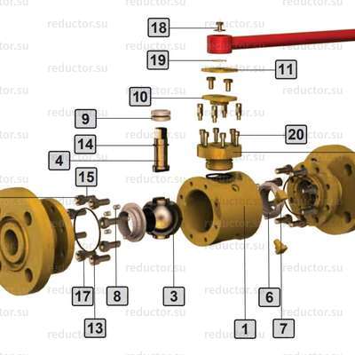 Кран полнопроходной Маршал 11с67п РП.01.1 — Конструкция