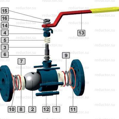 Кран полнопроходной Маршал 11с67п СУФ.00.1 — Конструкция