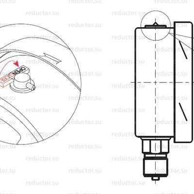 Для манометра с гидрозаполнением