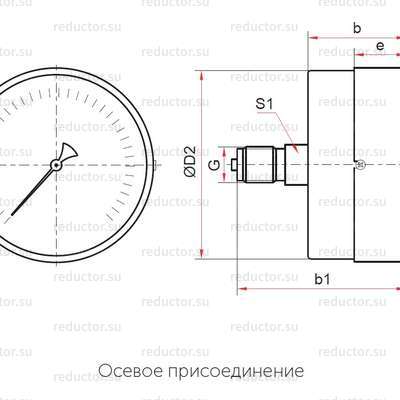 Рисунок 2 — Осевое присоединение