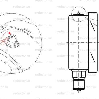 Для манометра с гидрозаполнением