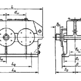 Редуктор ЦОН-250-3-12 — Габаритные и присоединительные размеры