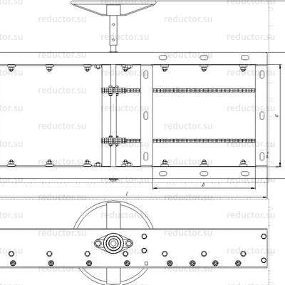 Задвижка реечная 200x200 из нержавеющего металла с приводом — Габаритные размеры